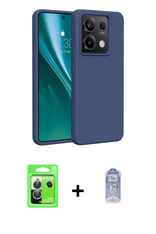 ieg™ Redmi Note 13 Pro 5G Kılıf Kozmos Yansıma Özel Seri - Siyah Joko Magic 5D Cam + Gümüş Raze Meta