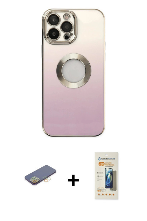 iPhone 13 Pro Max Kılıf Kutup Yansıma Özel Seri - Siyah 6D Mat Seramik Hayalet Nano Ekran Koruy