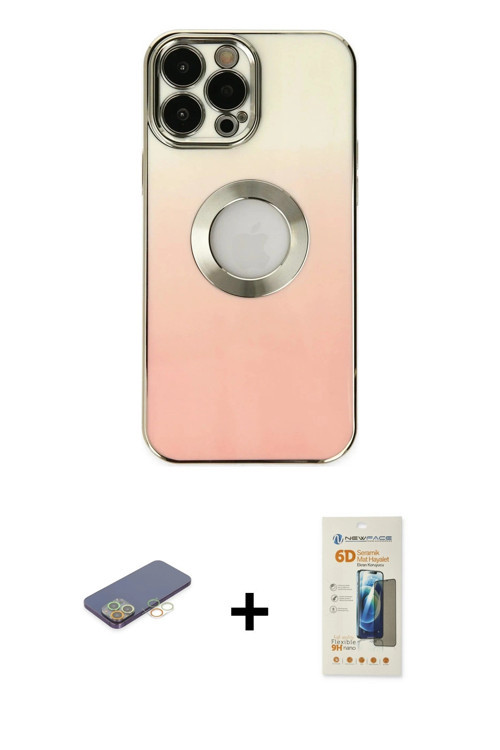 iPhone 13 Pro Max Kılıf Kutup Yansıma Özel Seri - Siyah 6D Mat Seramik Hayalet Nano Ekran Koruy