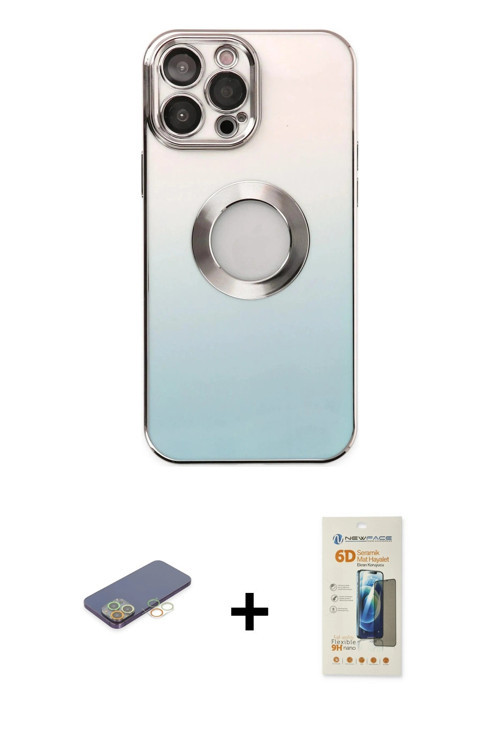 iPhone 13 Pro Max Kılıf Kutup Yansıma Özel Seri - Siyah 6D Mat Seramik Hayalet Nano Ekran Koruy
