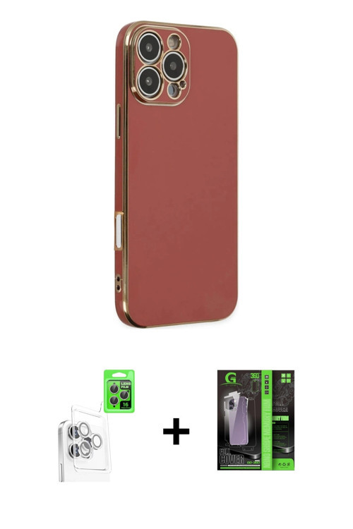 ieg™ iPhone 16 Pro Kılıf Yankı Serisi - Şeffaf 360 Full Body Arka Koruyucu + Beyaz Raze Metal Kamera