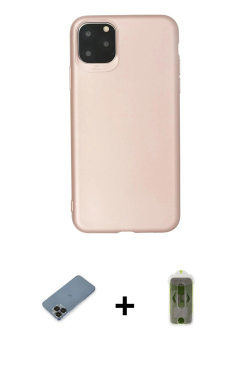 iPhone 11 Pro Max Kılıf Kozmos Yansıma Özel Seri - Siyah Joko Magic 5D Hayalet Cam + Siyah Meta