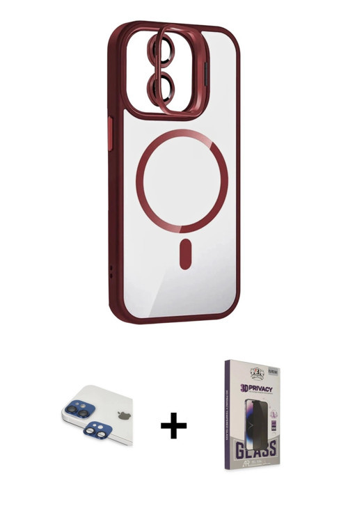 iPhone 11 Kılıf Yadigar Asil Koleksiyonu - Siyah Bilvis Hayalet Cam Ekran Koruyucu + Lacivert P