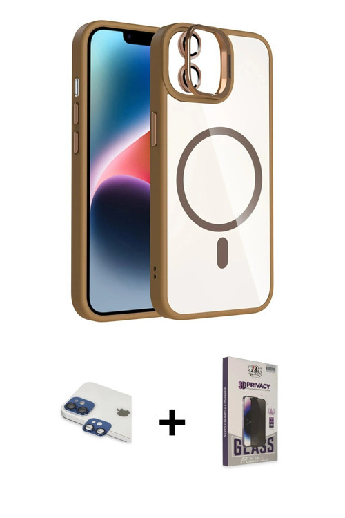 iPhone 11 Kılıf Yadigar Asil Koleksiyonu - Siyah Bilvis Hayalet Cam Ekran Koruyucu + Lacivert P