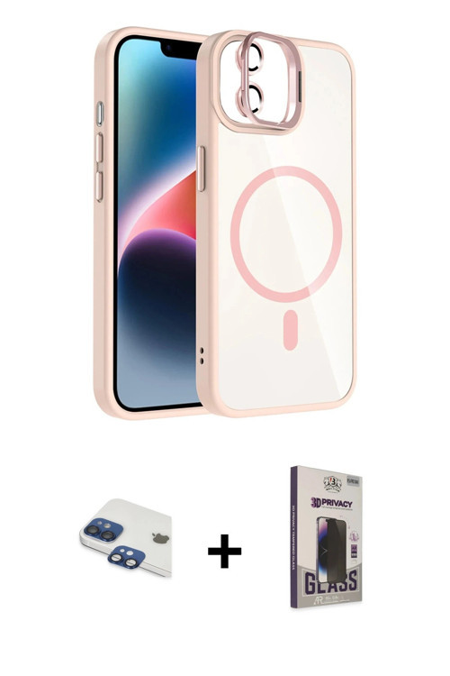 iPhone 11 Kılıf Yadigar Asil Koleksiyonu - Siyah Bilvis Hayalet Cam Ekran Koruyucu + Lacivert P