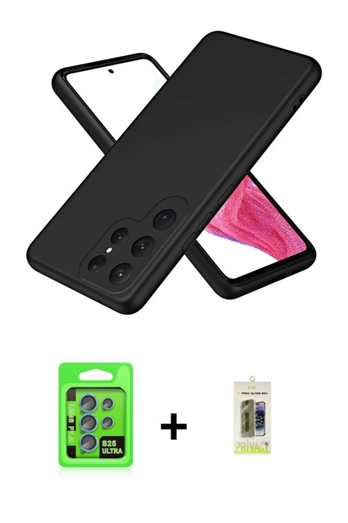 Galaxy S25 Ultra Kılıf Kozmos Yansıma Özel Seri - Siyah Joko Magic 5D Hayalet Cam + Mavi Raze M