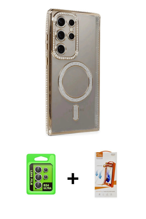 Galaxy S24 Ultra Kılıf Zirve Doku Prime - Siyah AutoKit 5in1 Fiber Polymer Nano Ekran Koruyucu