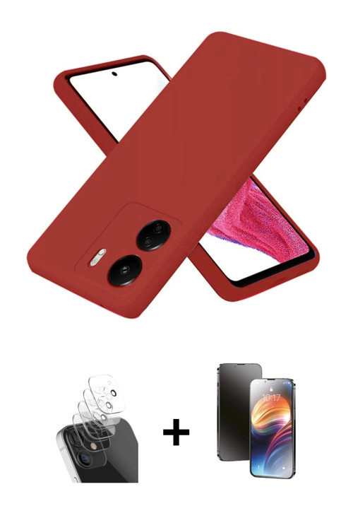 Redmi 13C Kılıf Kozmos Yansıma Özel Seri - Siyah 3D Antistatik Mat Seramik Nano Ekran Koruyucu