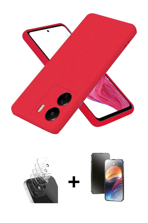 Redmi 13C Kılıf Kozmos Yansıma Özel Seri - Siyah 3D Antistatik Mat Seramik Nano Ekran Koruyucu