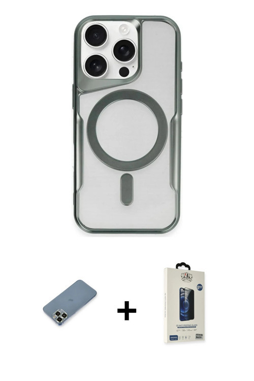 iPhone 11 Pro Max Kılıf Yadigar Klasik Özel Seri - Siyah Bilvis Hayalet Cam Ekran Koruyucu + Aç