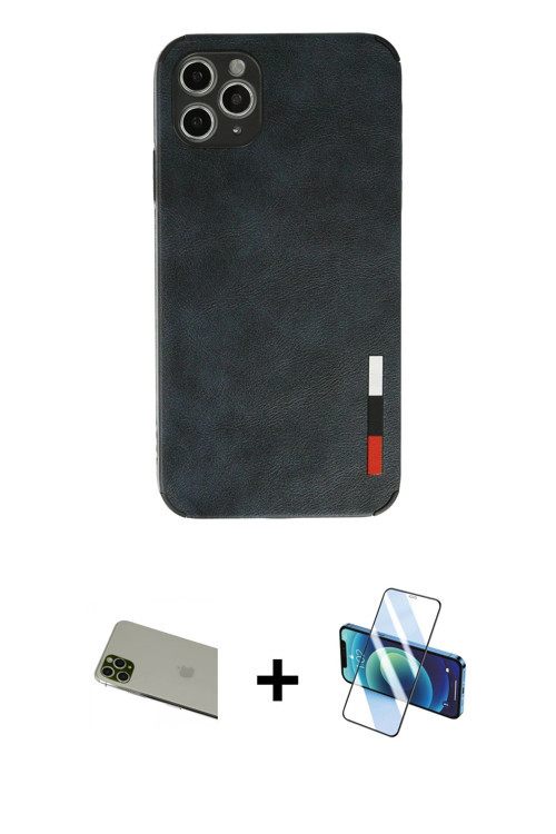 iPhone 11 Pro Max Kılıf Doruk Asil Koleksiyonu - Siyah 3D Antistatik Seramik Nano Ekran Koruyuc