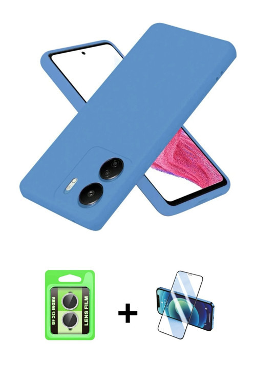 ieg™ Redmi 13C Kılıf Kozmos Yansıma Özel Seri - Siyah 3D Antistatik Cam Ekran Koruyucu + Gümüş Raze
