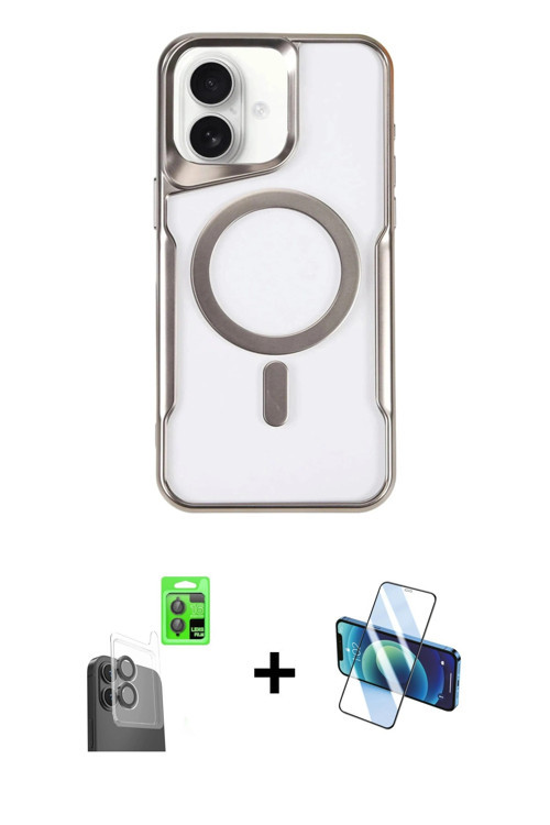 iPhone 16 Plus Kılıf Yadigar Klasik Özel Seri - Siyah 3D Antistatik Seramik Nano Ekran Koruyucu