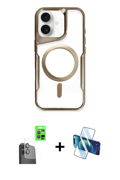 iPhone 16 Plus Kılıf Yadigar Klasik Özel Seri - Siyah 3D Antistatik Seramik Nano Ekran Koruyucu