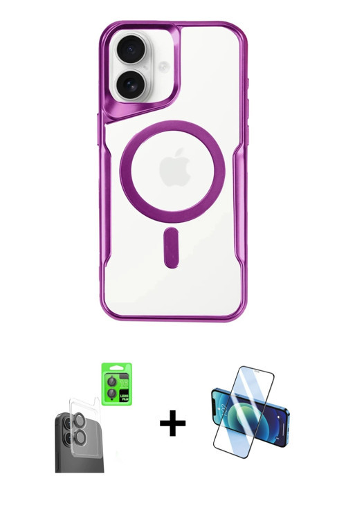 iPhone 16 Plus Kılıf Yadigar Klasik Özel Seri - Siyah 3D Antistatik Seramik Nano Ekran Koruyucu