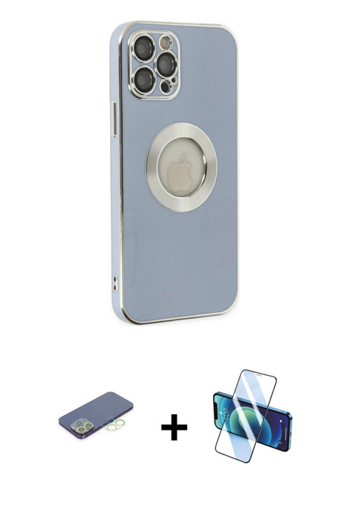 iPhone 12 Pro Kılıf İz Form Serisi - Siyah 3D Antistatik Seramik Nano Ekran Koruyucu + Yeşil Re