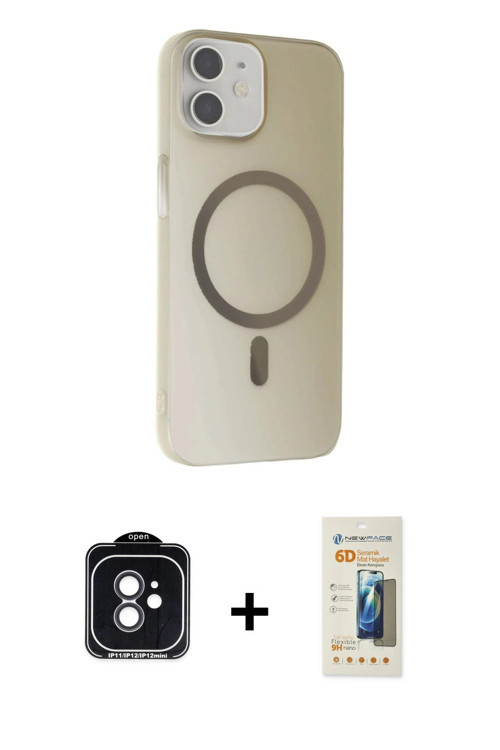 ieg™ iPhone 11 Kılıf Çekirdek Modern Prime - Siyah 6D Mat Seramik Hayalet Nano Ekran Koruyucu + Siya