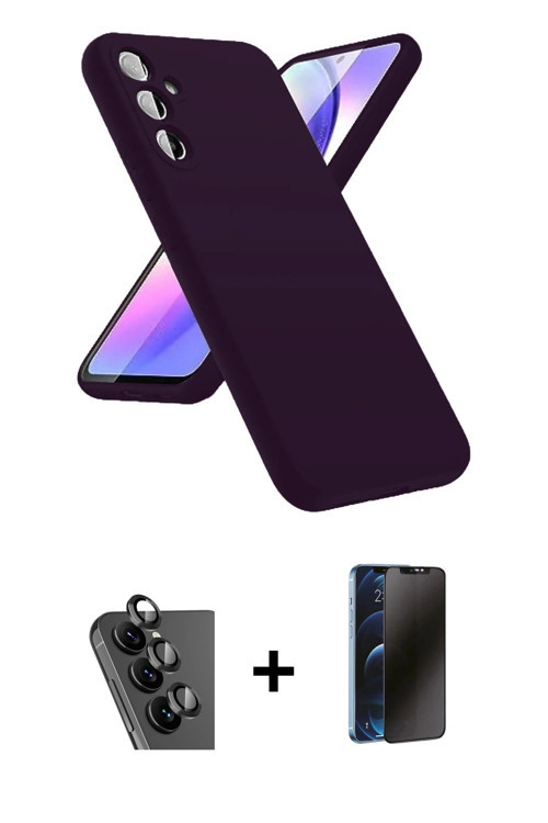 ieg™ Galaxy A24 4G Kılıf Kozmos Yansıma Özel Seri - Siyah 3D Antistatik Hayalet Cam Ekran Koruyucu +