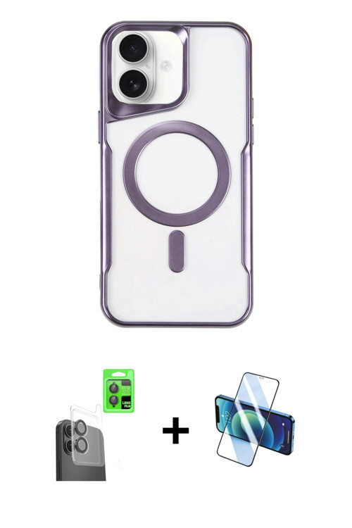 iPhone 16 Plus Kılıf Yadigar Klasik Özel Seri - Siyah 3D Antistatik Seramik Nano Ekran Koruyucu