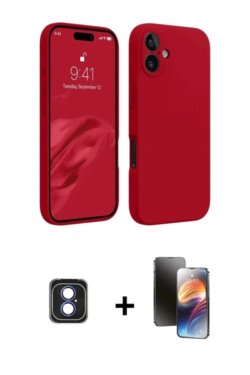 ieg™ iPhone 16 Kılıf Kozmos Yansıma Özel Seri - Siyah 3D Antistatik Mat Seramik Nano Ekran Koruyucu