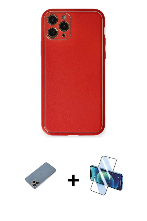 ieg™ iPhone 11 Pro Max Kılıf Yadigar Klasik - Siyah 3D Antistatik Seramik Nano Ekran Koruyucu + Gökk