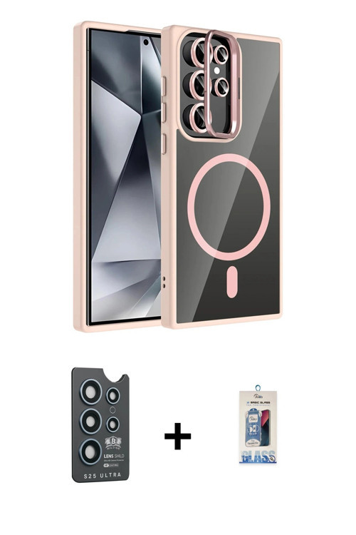 ieg™ Galaxy S25 Ultra Kılıf Yadigar Asil Koleksiyonu - Siyah Joko Magic 5D Cam + Lacivert Bilvis Tit