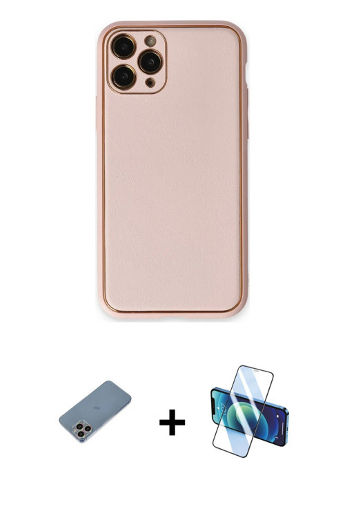 ieg™ iPhone 11 Pro Max Kılıf Yadigar Klasik - Siyah 3D Antistatik Seramik Nano Ekran Koruyucu + Gökk