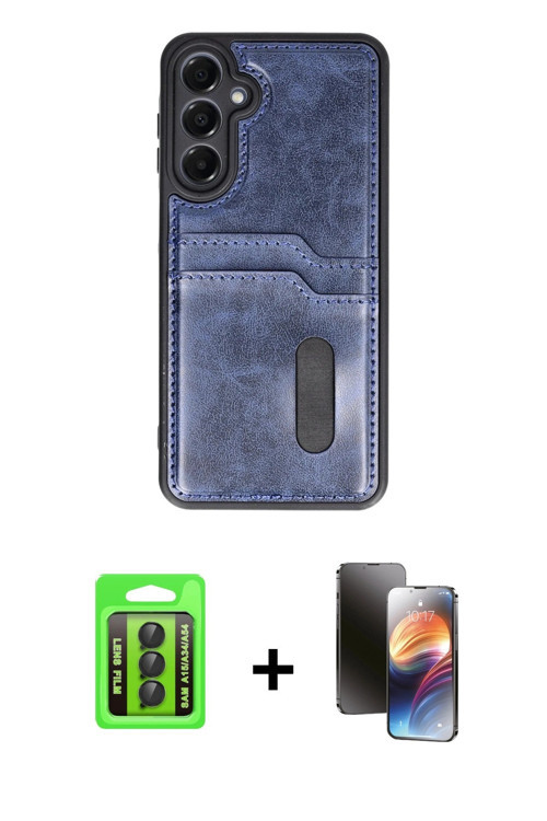 ieg™ Galaxy A15 4G Kılıf Yörünge Işık Serisi - Siyah 3D Antistatik Mat Seramik Nano Ekran Koruyucu +