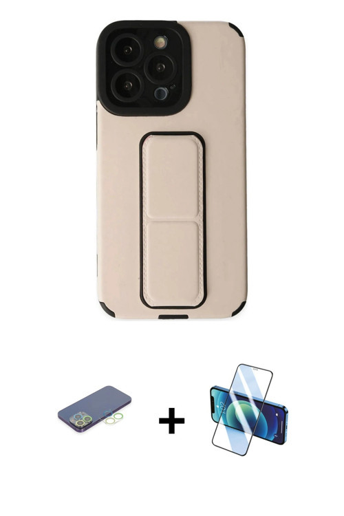 ieg™ iPhone 13 Pro Kılıf Çekirdek Yansıma - Siyah 3D Antistatik Seramik Nano Ekran Koruyucu + Yeşil