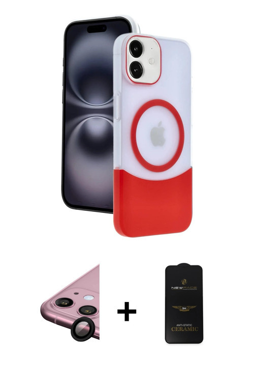 ieg™ iPhone 11 Kılıf Kozmos Form Özel Seri - Siyah 6D Antistatik Mat Seramik Hayalet Nano Ekran Koru