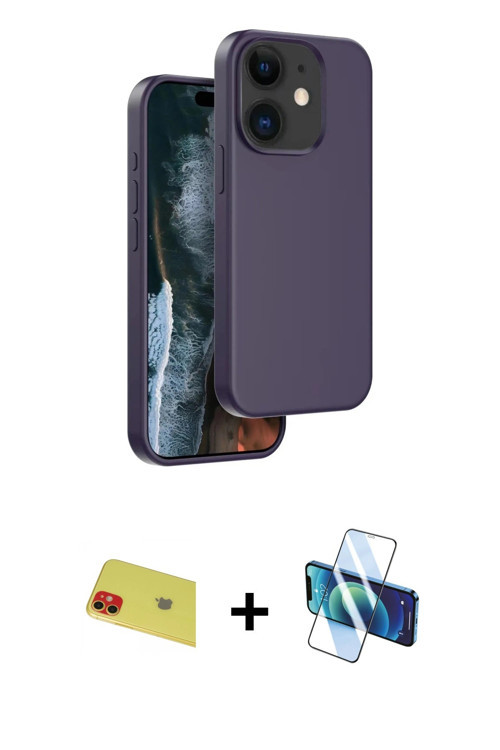 ieg™ iPhone 11 Kılıf Kıvılcım Çizgi Serisi - Siyah 3D Antistatik Seramik Nano Ekran Koruyucu + Kırmı