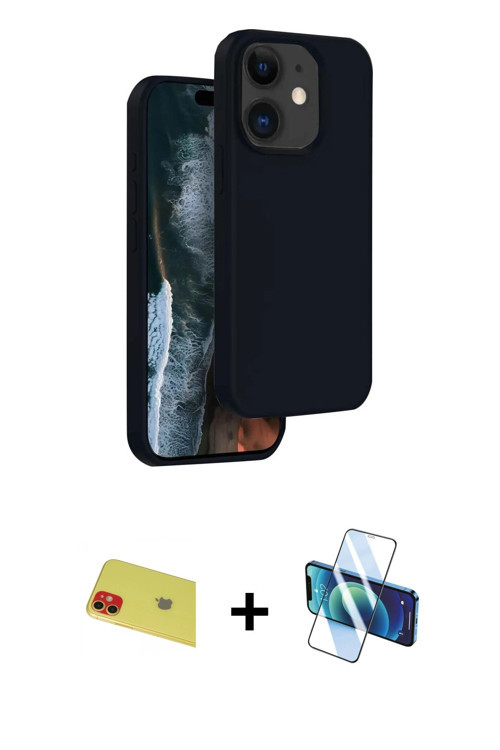 ieg™ iPhone 11 Kılıf Kıvılcım Çizgi Serisi - Siyah 3D Antistatik Seramik Nano Ekran Koruyucu + Kırmı