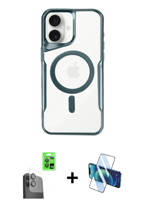 iPhone 16 Plus Kılıf Yadigar Klasik Özel Seri - Siyah 3D Antistatik Seramik Nano Ekran Koruyucu