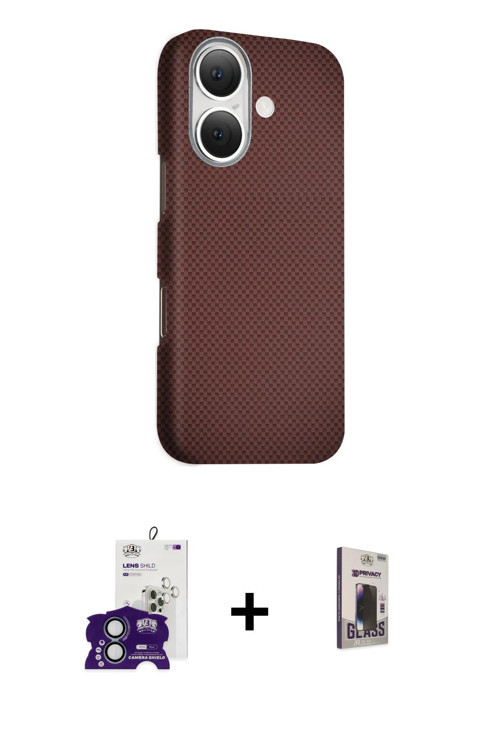 ieg™ iPhone 16 Kılıf Kozmos Klasik Prime - Siyah Bilvis Hayalet Cam Ekran Koruyucu + Yeşil Bilvis Ti