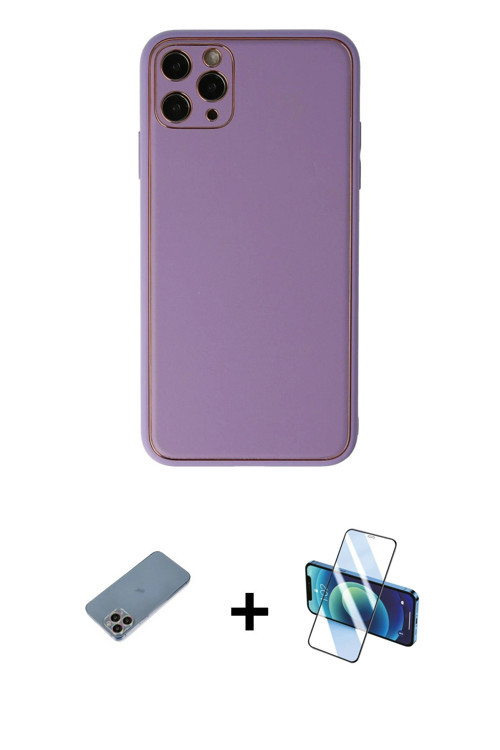 ieg™ iPhone 11 Pro Max Kılıf Yadigar Klasik - Siyah 3D Antistatik Seramik Nano Ekran Koruyucu + Gökk