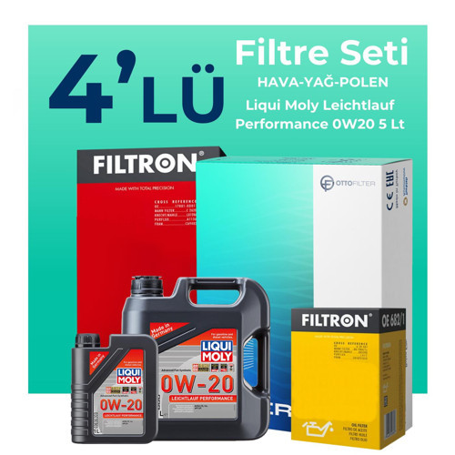BMW X1 1.5 Benzinli Filtre Bakım Seti Liqui Moly Motor Yağlı (2017-2022) 4 Lü