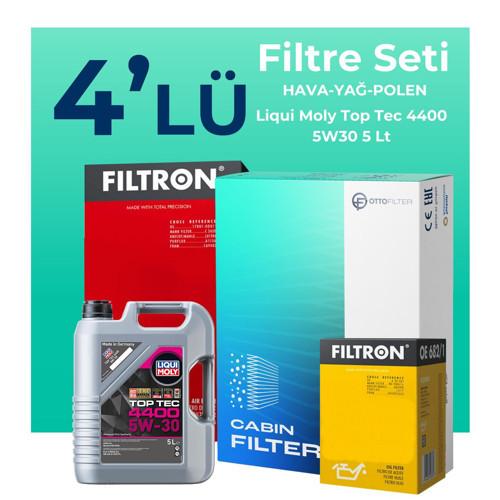 Dacia Duster 1.5 Dizel Filtre Bakım Seti Liqui Moly Motor Yağlı (2013-2018) 4 Lü
