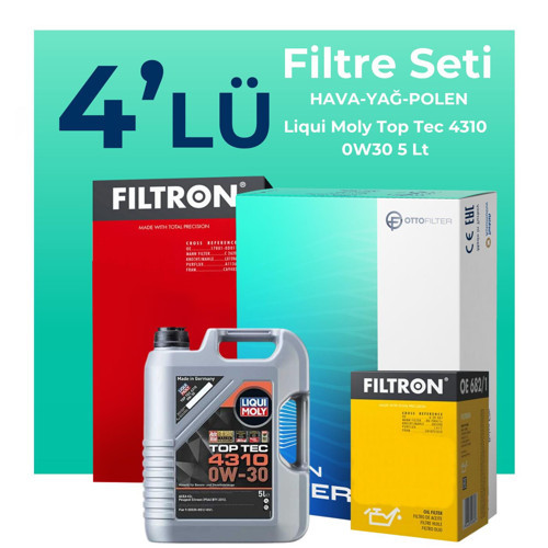 Kia Ceed 1.0 Benzin Filtre Bakım Seti Liqui Moly Motor Yağlı (2019-2022) 4 Lü