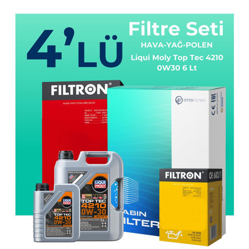 Audi Q5 40 TDi Filtre Bakım Seti Liqui Moly Motor Yağlı (2021-2024) 4 Lü