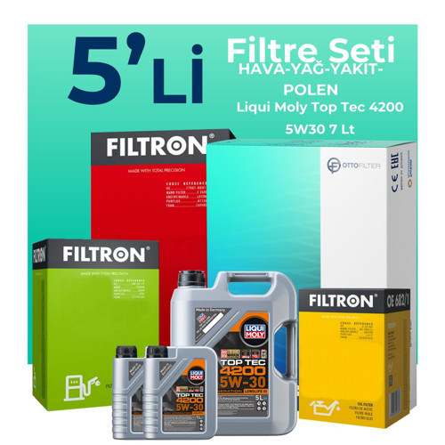 Amarok 2.0 Dizel Filtre Bakım Seti Liqui Moly Motor Yağlı (2010-2017) 5 Li