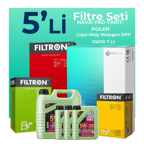 Mitsubishi L200 2.5 Dizel Filtre Bakım Seti Liqui Moly Motor Yağlı (2008-2015) 5 Li