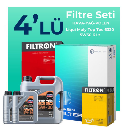 Peugeot Expert 1.5 Dizel Filtre Bakım Seti Liqui Moly Motor Yağlı (2017-2025) 4 Lü