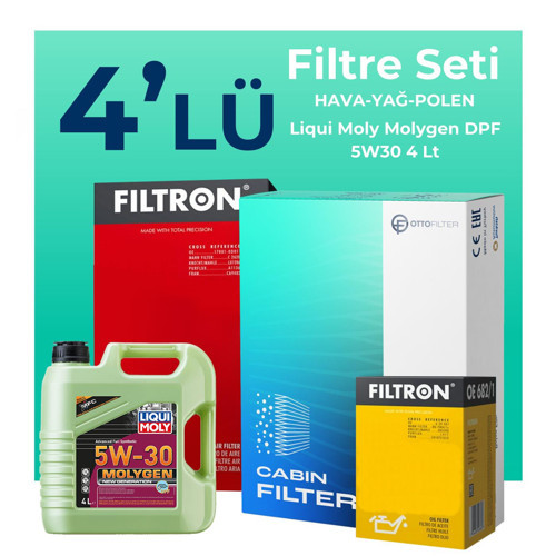 Mazda 3 1.5 Benzin Filtre Bakım Seti Liqui Moly Motor Yağlı (2014-2018) 4 Lü