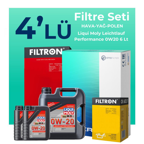 Volvo S90 2.0 Dizel D5 Filtre Bakım Seti Liqui Moly Motor Yağlı (2016-2022) 4 Lü