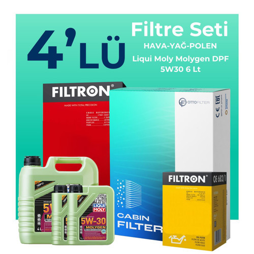 Ford Mondeo 2.0 Dizel Filtre Bakım Seti Liqui Moly Motor Yağlı (2002-2008) 4 Lü
