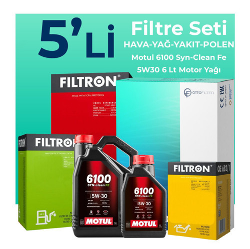 Chevrolet Captiva 2.0 Dizel Filtre Bakım Seti Motul Motor Yağlı (2011-2018) 5 Li