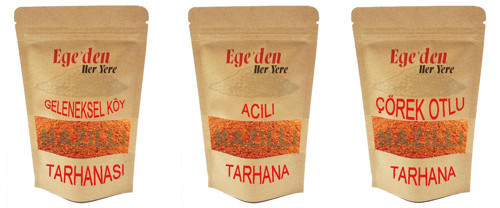 Nazilli Ev Tarhanası 500 gr, Acılı Tarhana 500 Gr ve Çörek Otlu Tarhana 500 gr