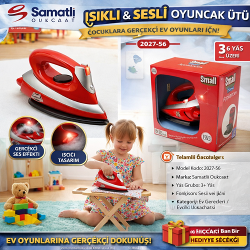Işıklı ve Sesli Ütü Gerçekçi Evcilik Oyuncağı