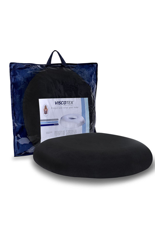 Visco Ortopedik Oturma Simidi 44x42/8 Cm, Siyah