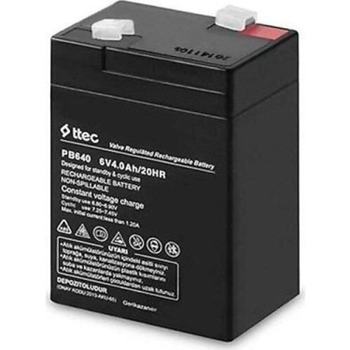 Ttec 6v 4 Ah Kuru Bakımsız Akü